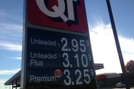 Gas prices reach a new low in month, Nov. 3. To think that $3.25 used to be the usual for unleaded...yikes!