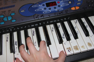 As you can see, my piano has been through quite a bit of music. It's covered in sharpie and tape to both ends.