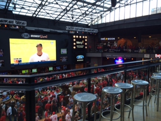 A shot of the big screen from inside Fox Sports MIdwest Live!