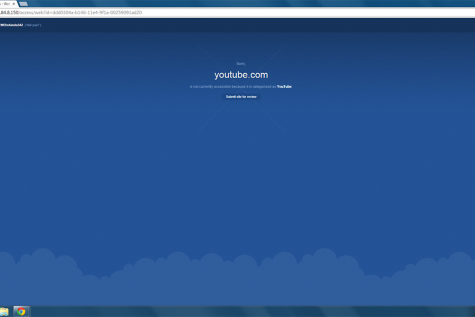 Here we have the unforgiving screen that us students see when trying to get on the YouTube site.