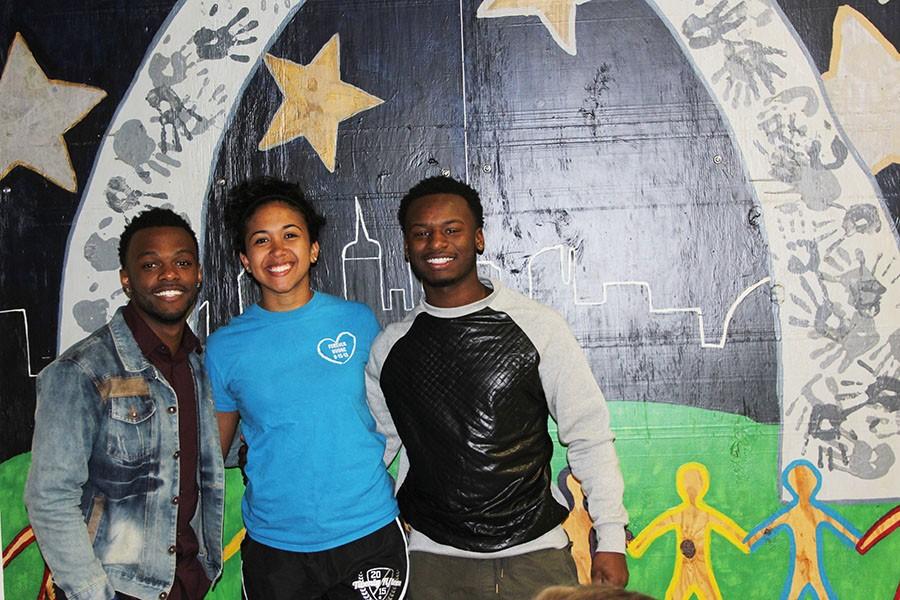 After the devastating events occurring in Ferguson, students realized they needed to step up and support our city, Mar. 26.  What better way then to show their pride then to make a mural depicting unity and peace in front of the Gate Way Arch. St.Louis was in bad times, and we needed to get our frustrations out,  LaRonn Woods (12) said. Our mural shows that we care about our city, and what the future can bring.