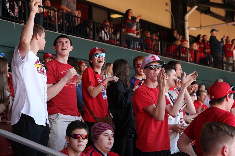 The+senior+class+enjoyed+a+trip+to+the+Cardinals+game+together%2C+April+14.