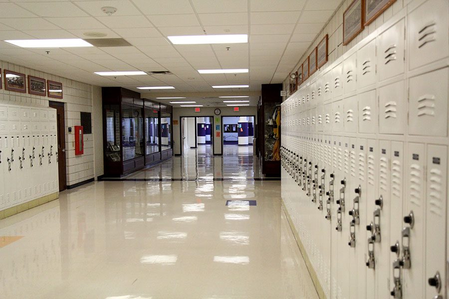 The hallways remained empty despite the time as a drug-dog sweep interrupted the schedule briefly, Sept. 21.