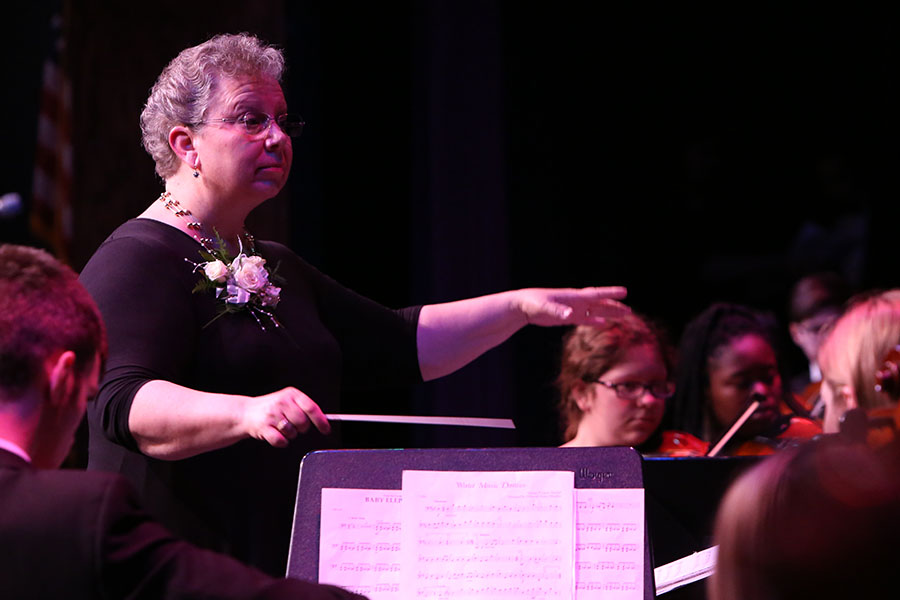 Fleer conducts her last EHS concert, April 27.