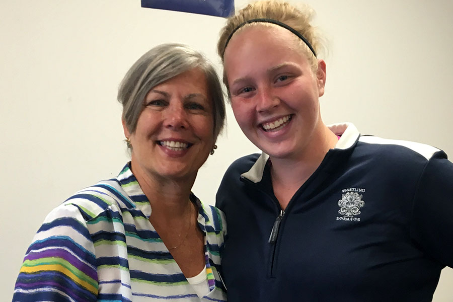 Klumb poses with Kelsey Lahnam, May 24.