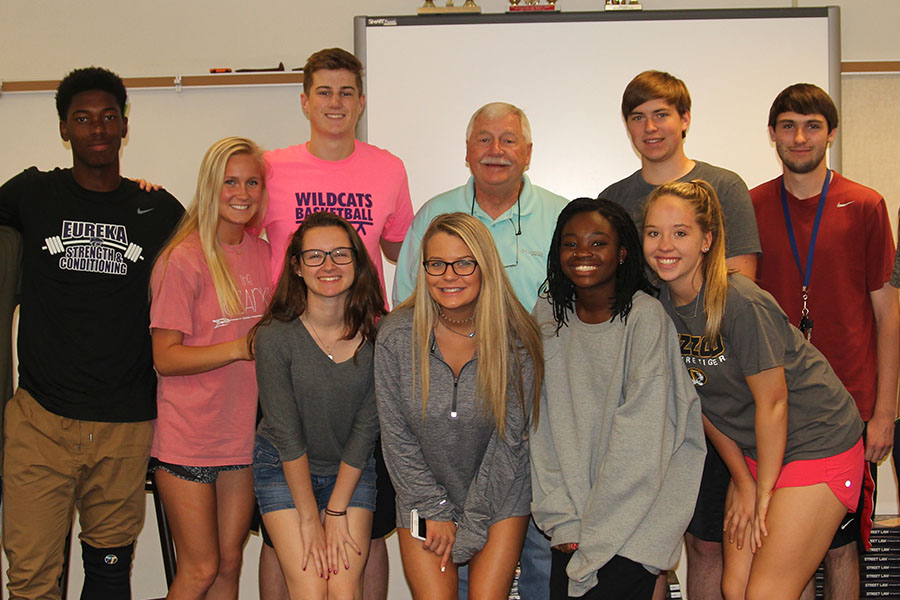 Bill Goggin and his seventh hour World History class, May 19.