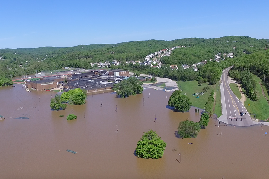 The rise in global warming causes increases in flash floods. The EHS community experienced the changes during the 2017 flood, May 3. 