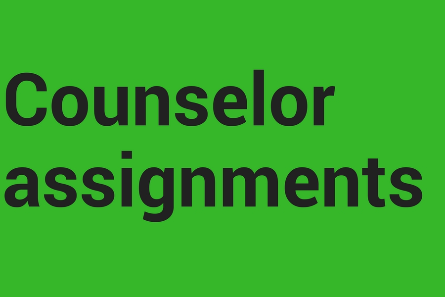 Counselor assignments