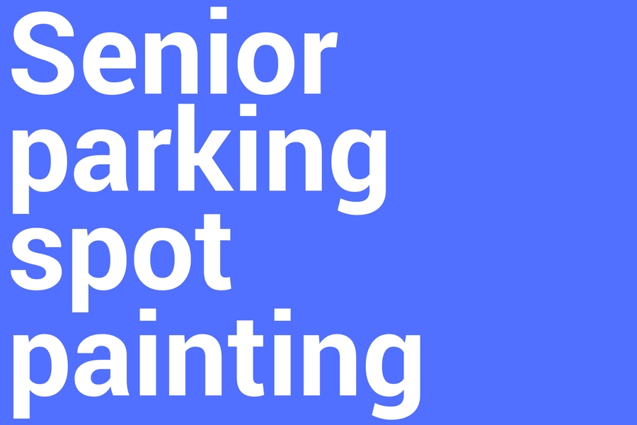 Senior parking spot painting