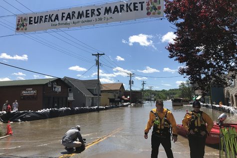 Old Towne Eureka on its second day of flooding, May 2.