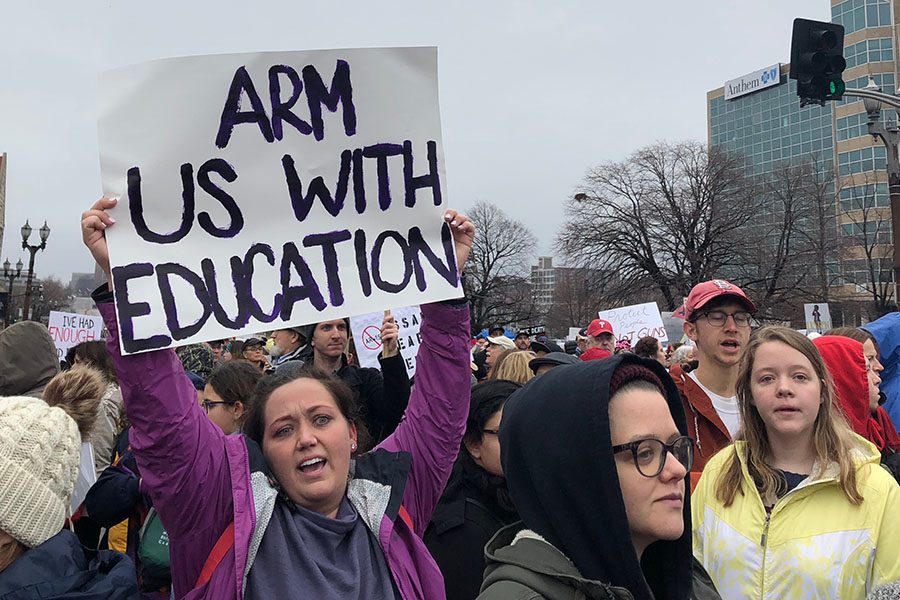 Downtown St. Louis saw more than 10,000 people march for the March for Our Lives, March 24. 