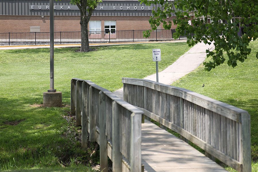 Construction at EHS will remove the creek and trees in front of the school. 