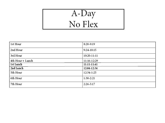 A Day Without Flex Schedule