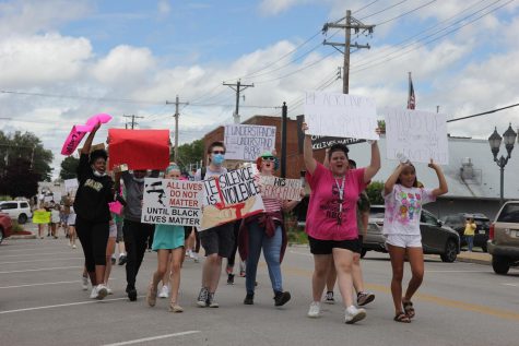 Eureka students, family and staff march for the Black Lives Matter Movement in June of 2020.