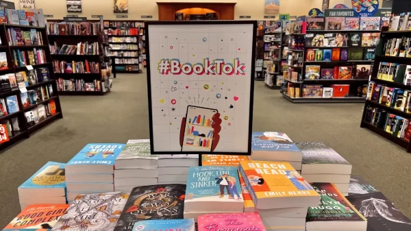 A “BookTok” display at Barnes & Noble
