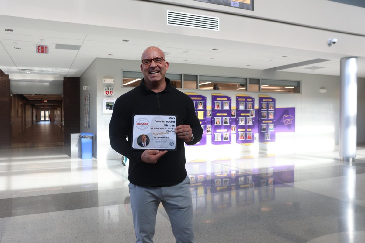 Dr. David Arledge after winning state assistant principal of the year award.