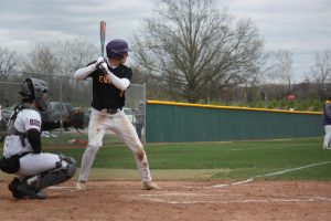 Senior Infielder Kyle Rehg at bat 