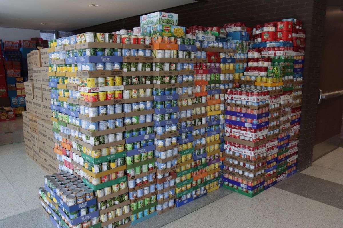 35,000 cans under the science stairs
