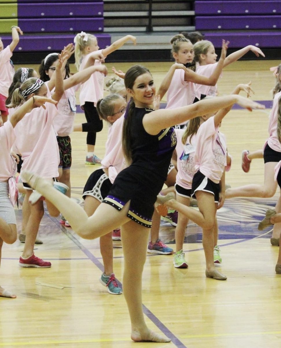 Natalie Timm dancing with her camp group at Little Girl Camp. (Courtesy of Eureka Golden Line)