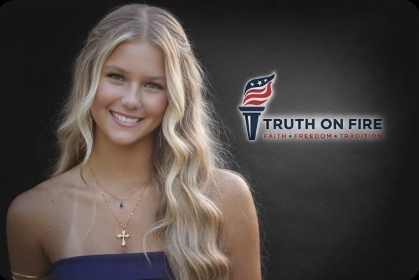 “Truth on Fire” brand materials featuring host Jensen and podcast logo.